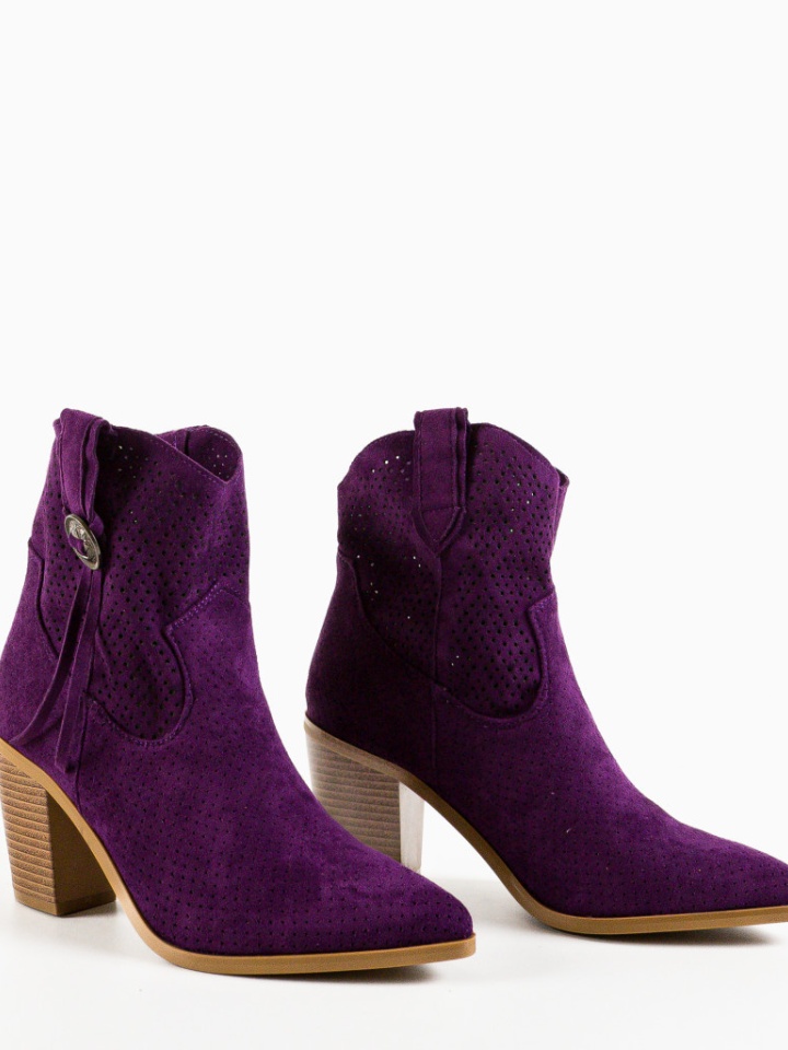 Μποτάκια αστραγάλου Atterbe Μωβ - Img 6