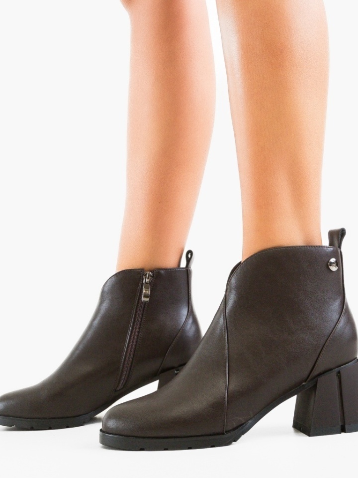 Μποτάκια αστραγάλου Damangov Καφέ - Img 2