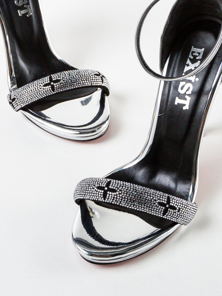 Σανδάλια Komar Ασημένια - Img 14