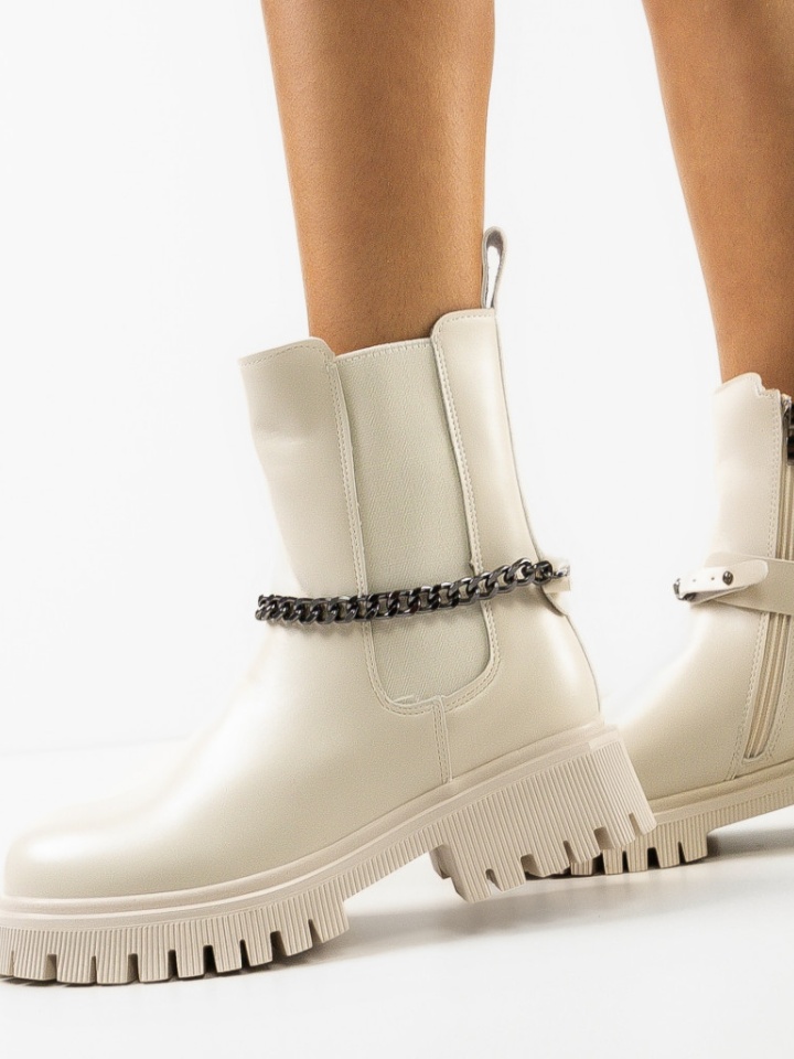 Μποτάκια Dokaz Μπεζ - Img 5