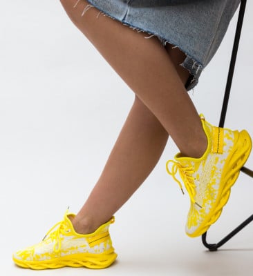 Αθλητικά παπούτσια Pippa Κίτρινα