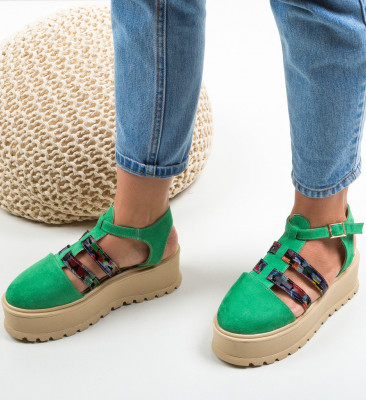 Καθημερινά παπούτσια Daneza Πράσινα
