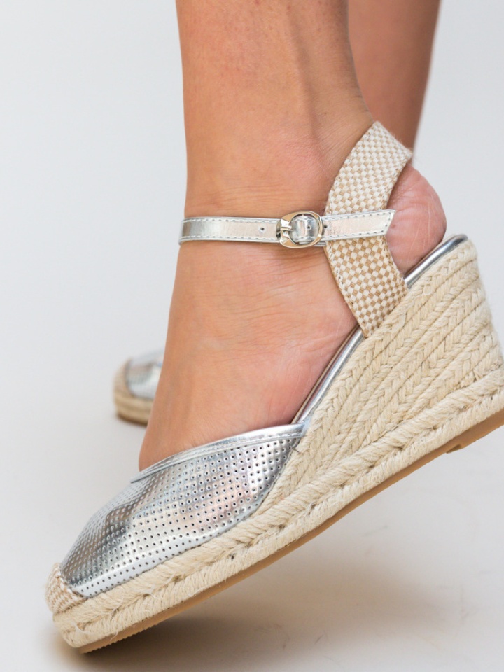 Sandali con plateau Argento Craft - Img 12