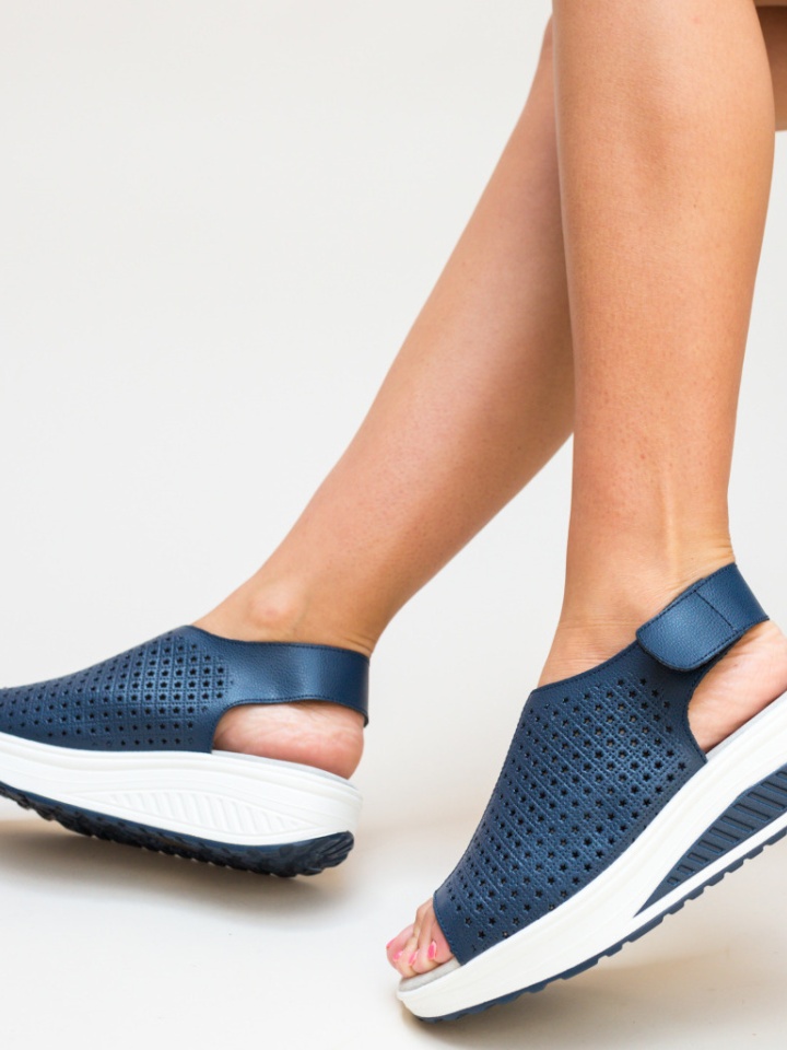 Sandali con plateau Blu navy Liberty - Img 10
