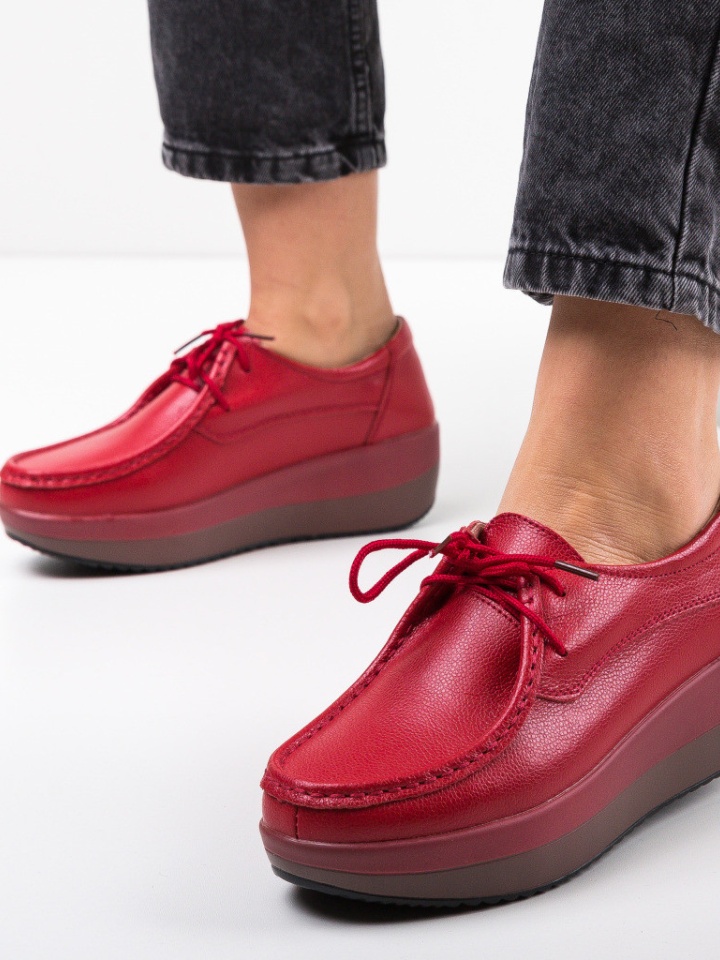 Scarpe casual Rosse Vlasta - Img 7