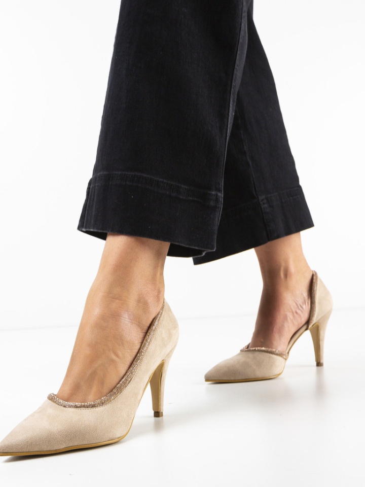 Scarpe da donna Beige Wiham - Img 4