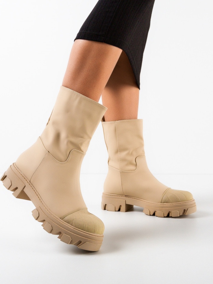 Tronchetti da donna Beige Genox - Img 2