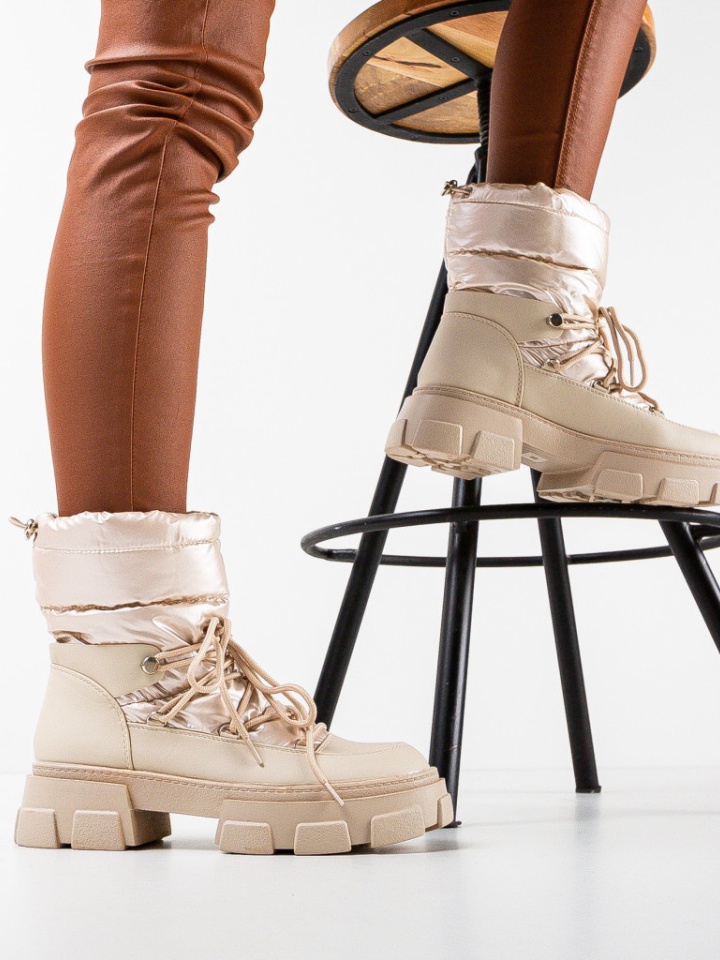 Tronchetti da donna Beige Mofy - Img 3