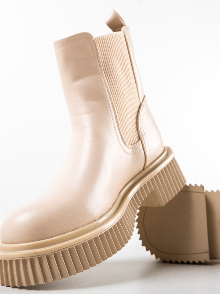Tronchetti da donna Beige Parkes - Img 1