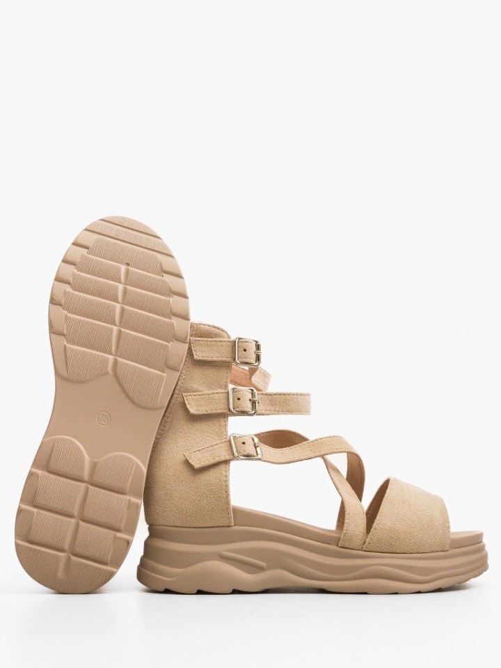 Sandali con plateau Beige Almere - Img 3