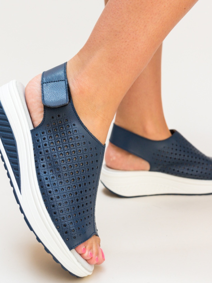 Sandali con plateau Blu navy Liberty - Img 6