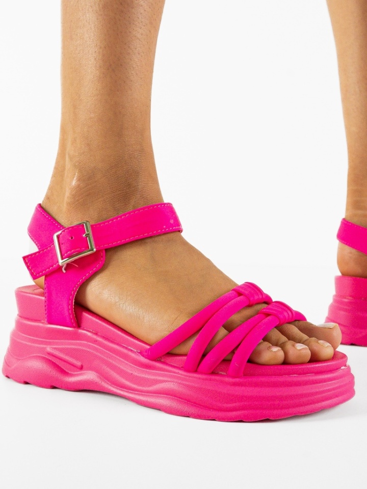 Sandali con plateau Fuchsia Patras - Img 2