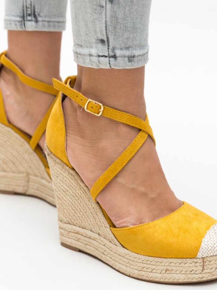 Sandali con plateau Gialli Felly - Img 1