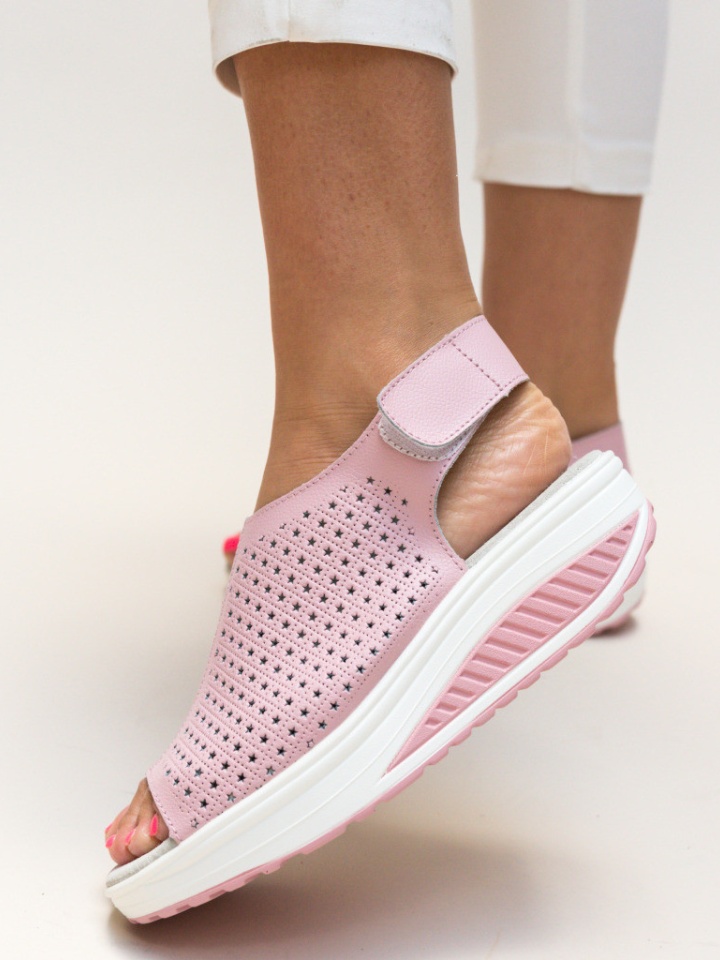 Sandali con plateau Rosa Liberty - Img 1