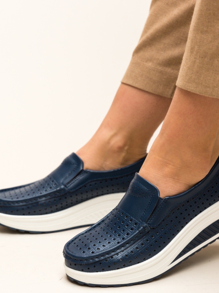 Scarpe casual Blu navy Bicaz - Img 4