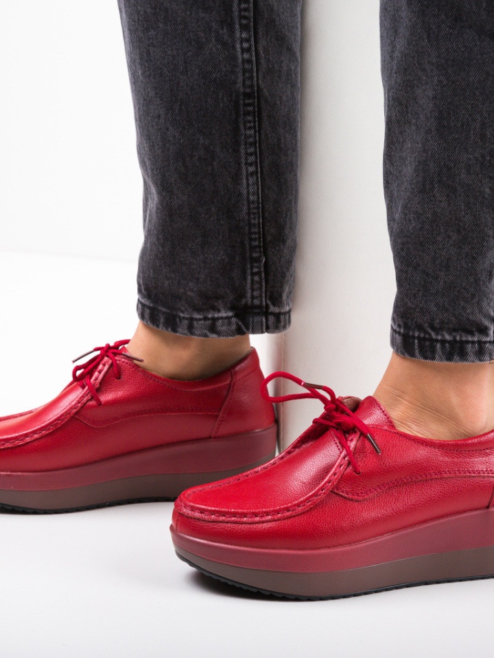 Scarpe casual Rosse Vlasta - Img 8