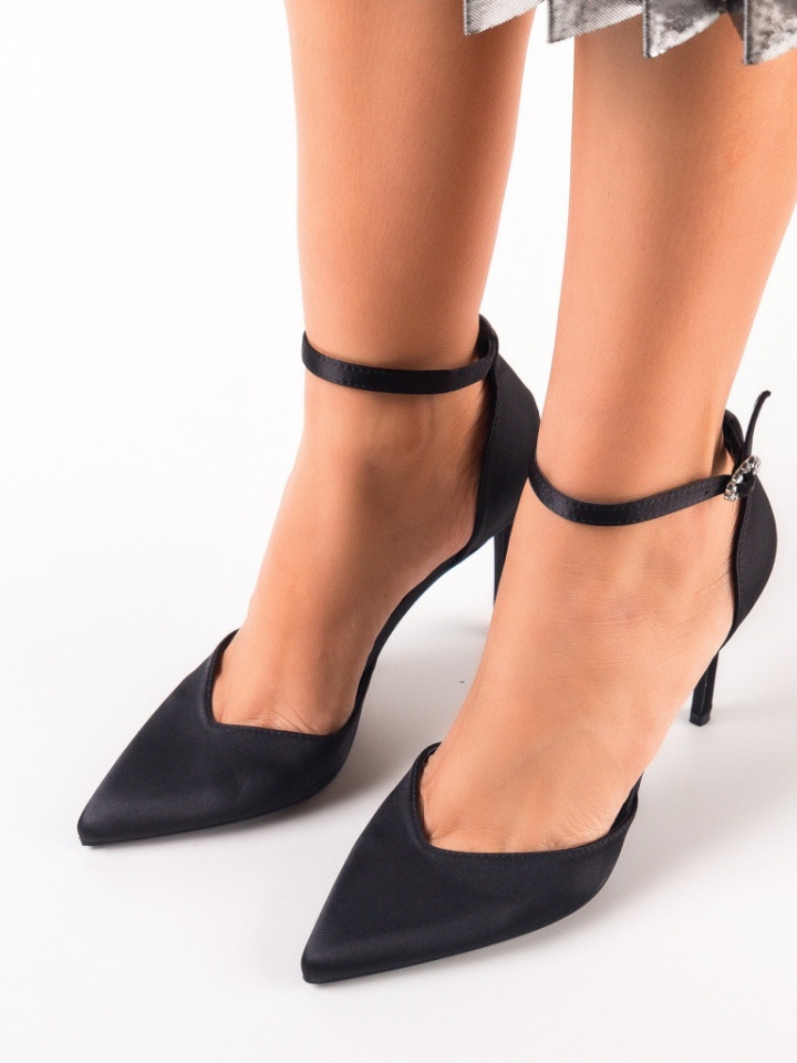 Scarpe da donna Nere Sateen - Img 4