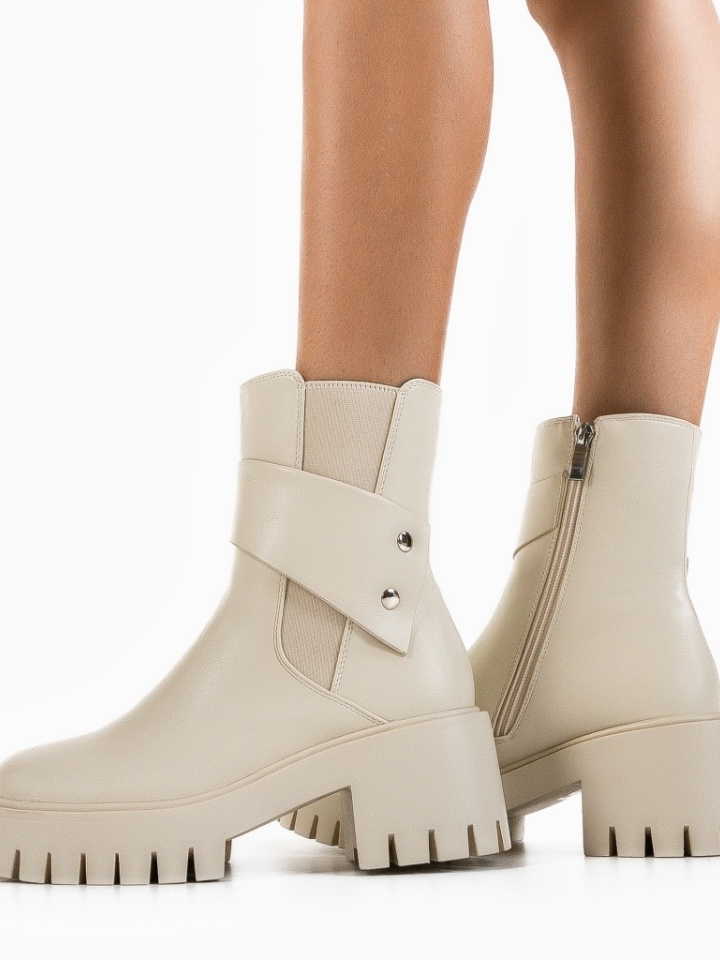 Tronchetti da donna Beige Argent - Img 1