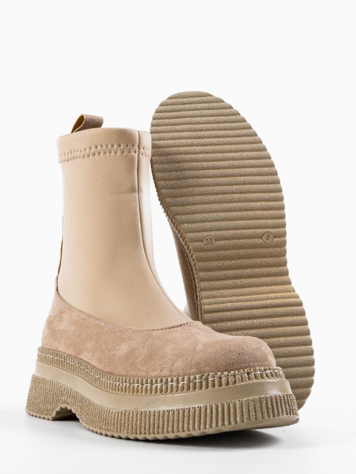 Tronchetti da donna Beige Herma - Img 6