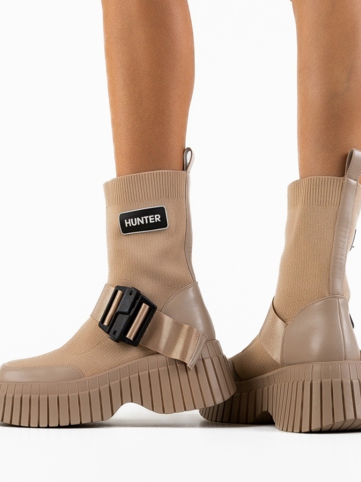 Tronchetti da donna Beige Humter - Img 2