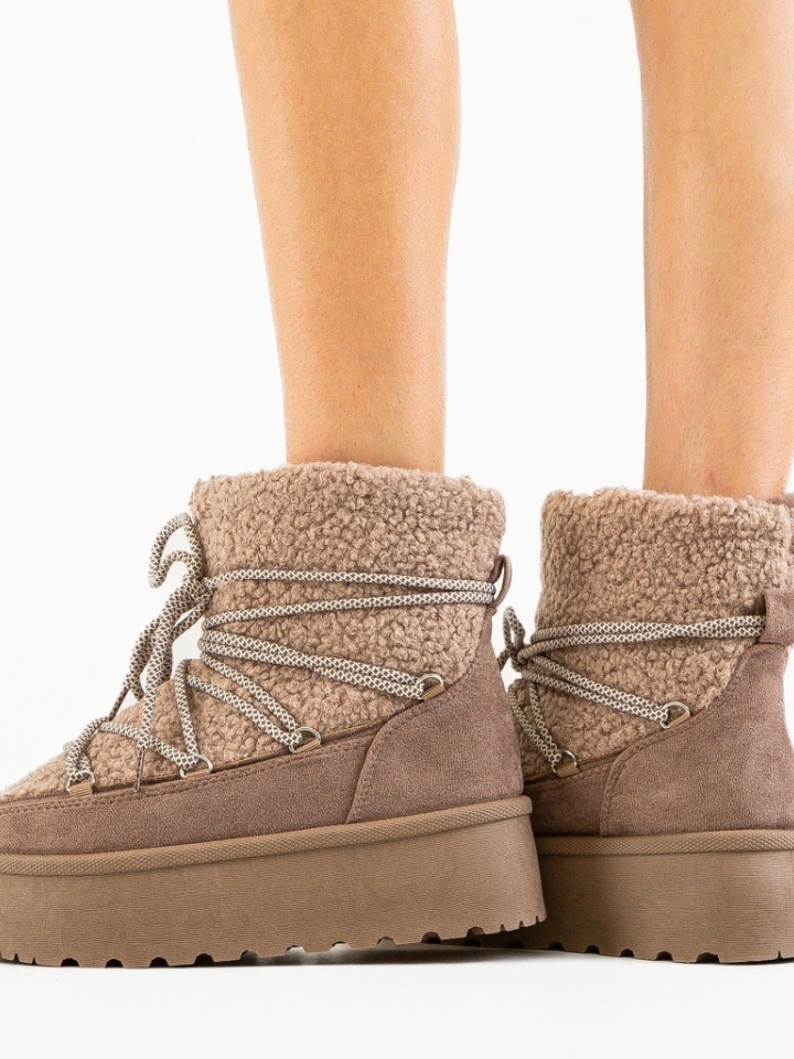 Tronchetti da donna Beige Kmile - Img 4