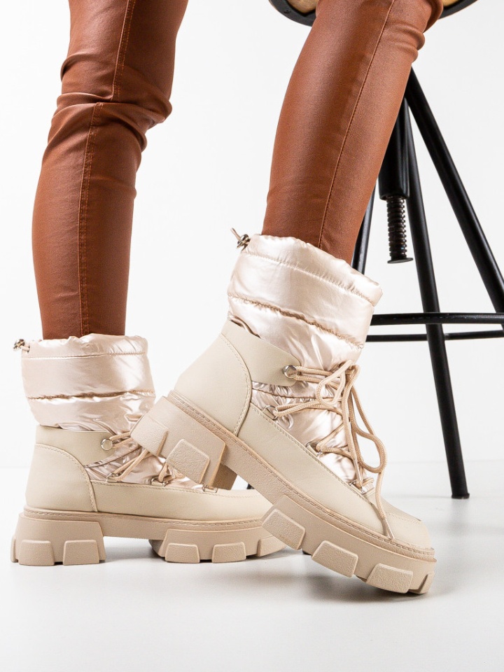 Tronchetti da donna Beige Mofy - Img 4