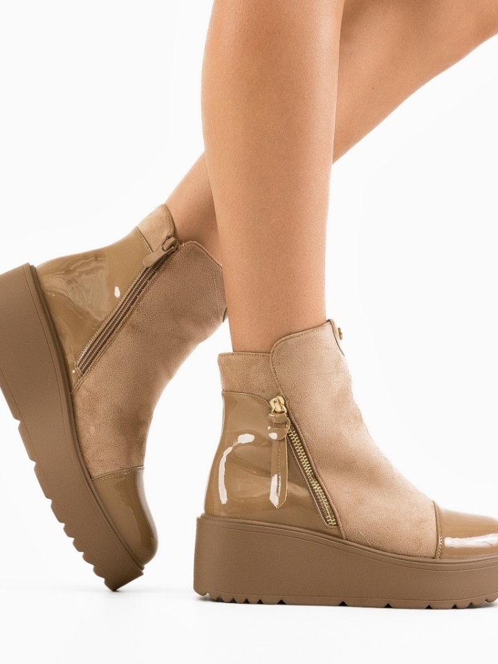 Tronchetti da donna Beige Tomber - Img 1