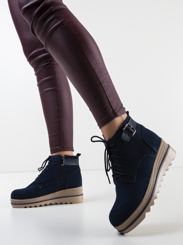 Tronchetti da donna Blu navy Kniz - Img 9
