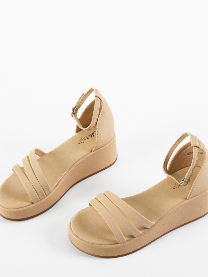 Sandali con plateau Beige Larissa - Img 6