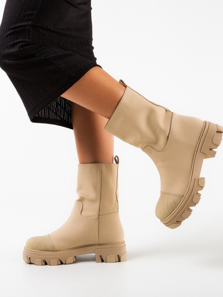Tronchetti da donna Beige Genox - Img 4
