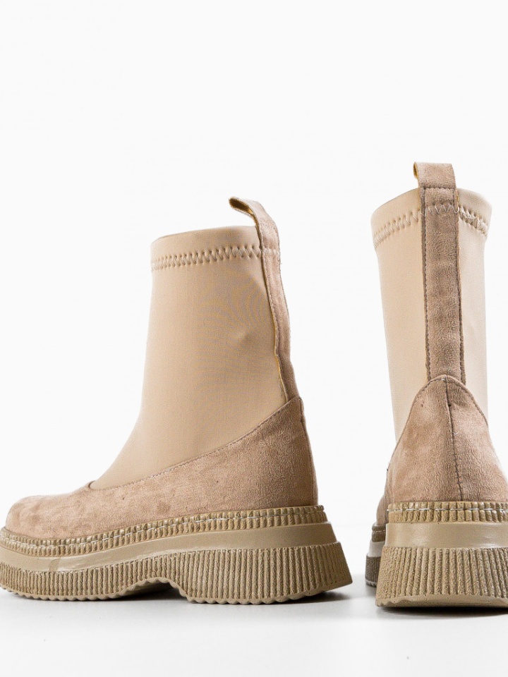 Tronchetti da donna Beige Herma - Img 7