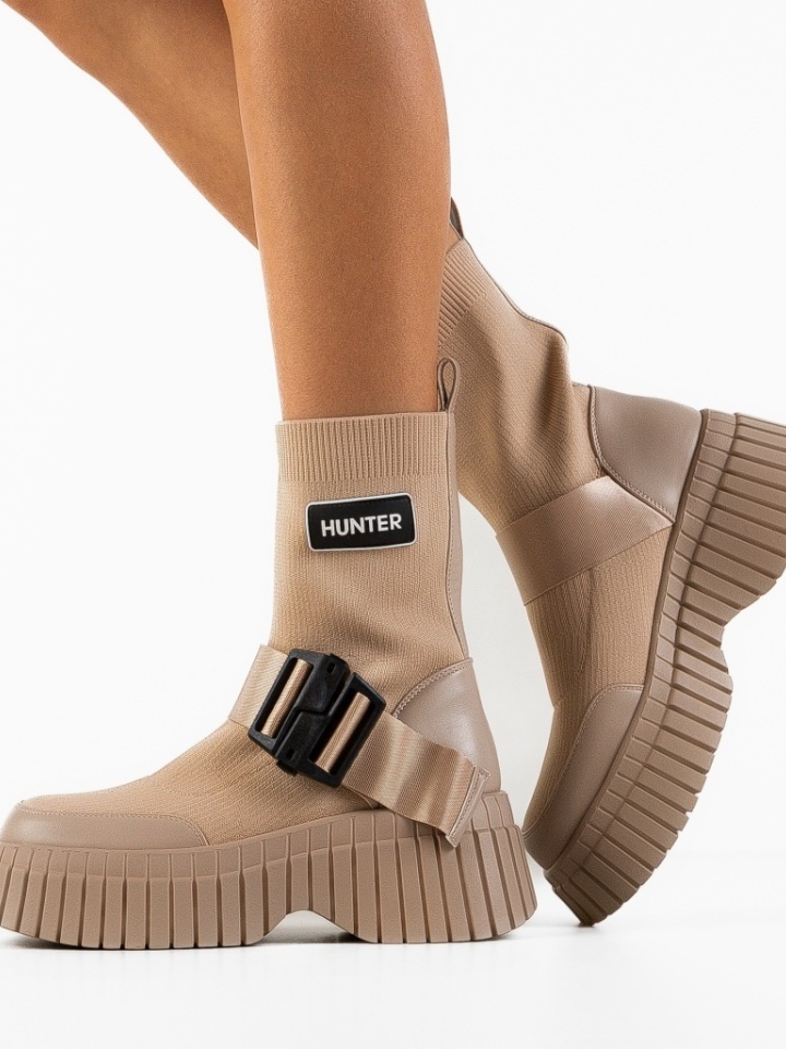 Tronchetti da donna Beige Humter - Img 3