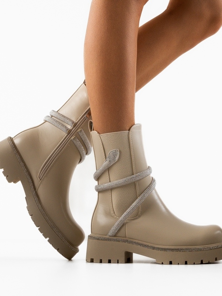 Tronchetti da donna Beige Jon - Img 1