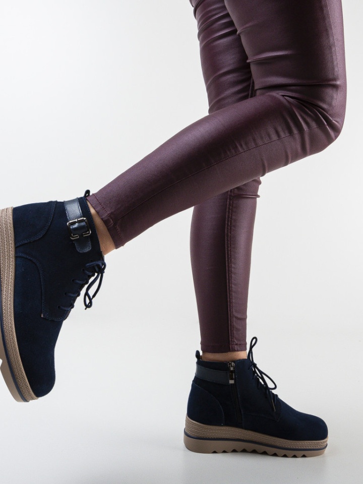 Tronchetti da donna Blu navy Kniz - Img 10