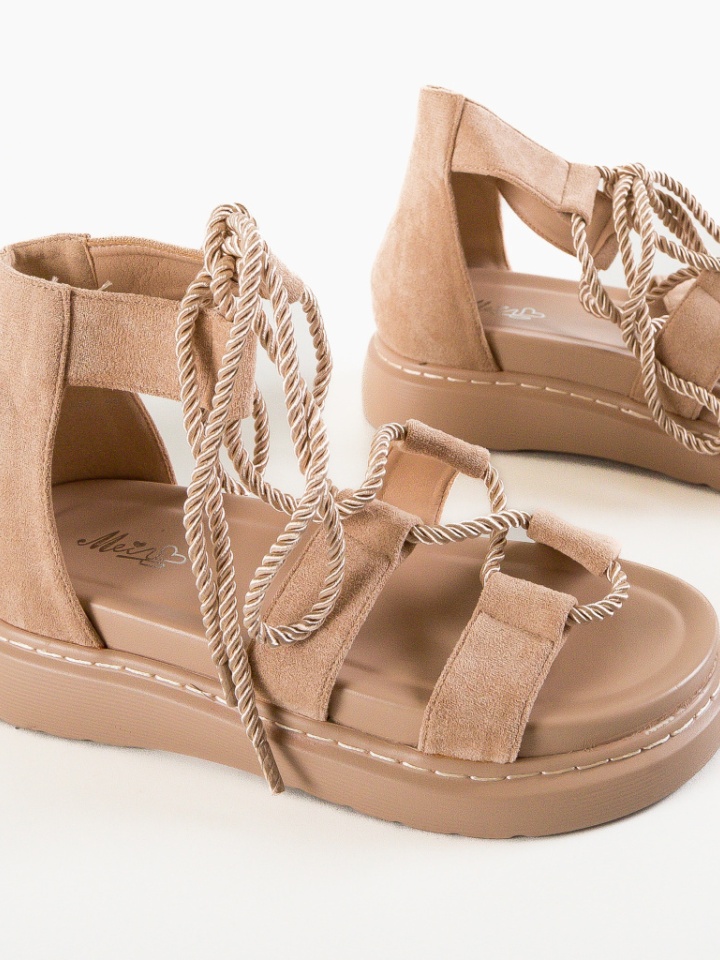 Sandali con plateau Beige Sharm - Img 6