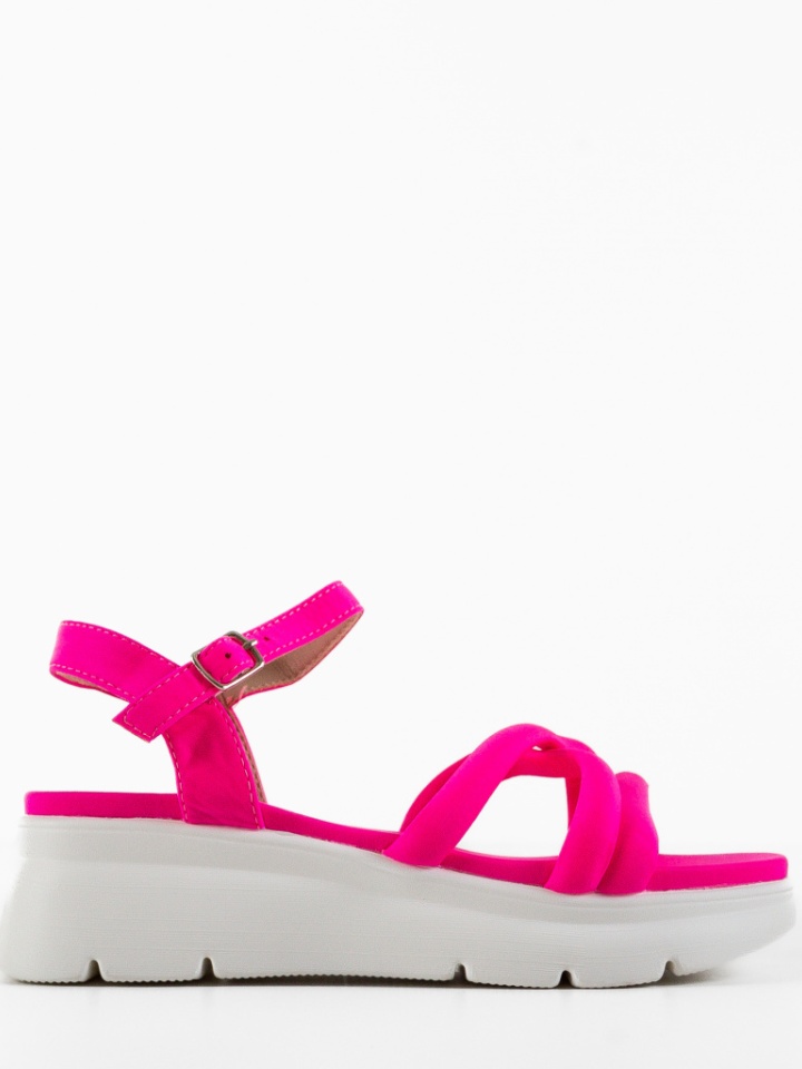 Sandali con plateau Fuchsia Adana - Img 2