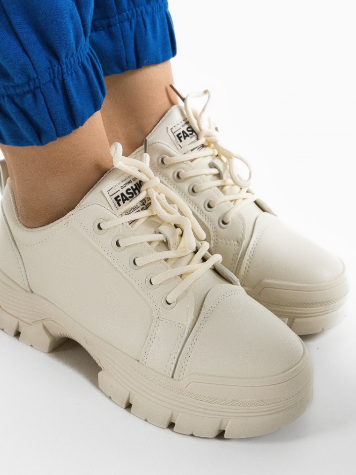 Scarpe casual Beige Tillie - Img 4
