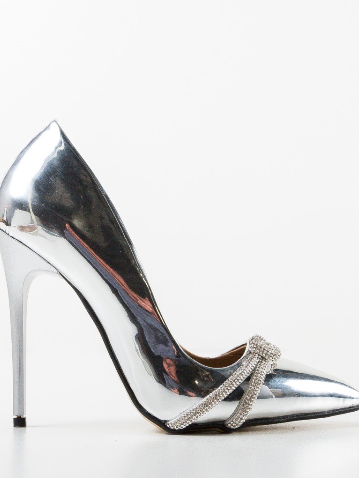 Scarpe da donna Argento Casette - Img 6