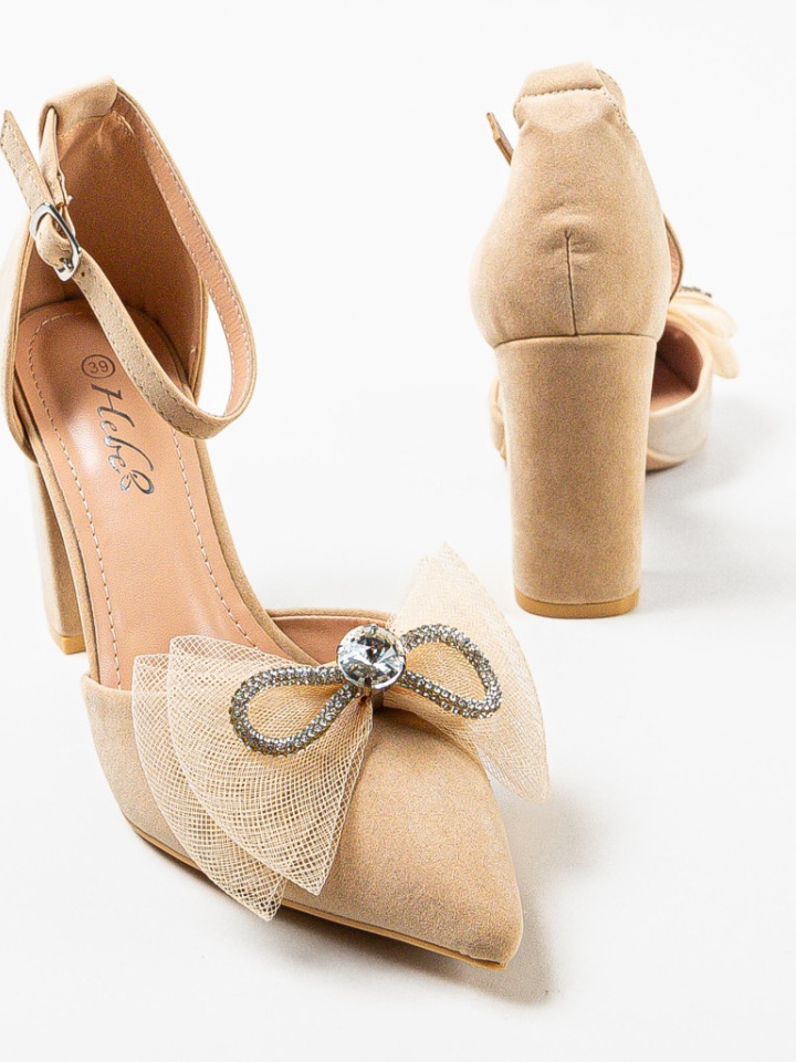 Scarpe da donna Beige Hersonisos - Img 4