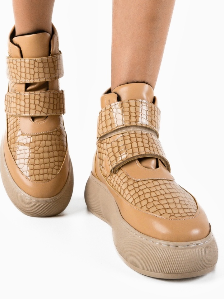 Tronchetti da donna Beige Hrago - Img 1