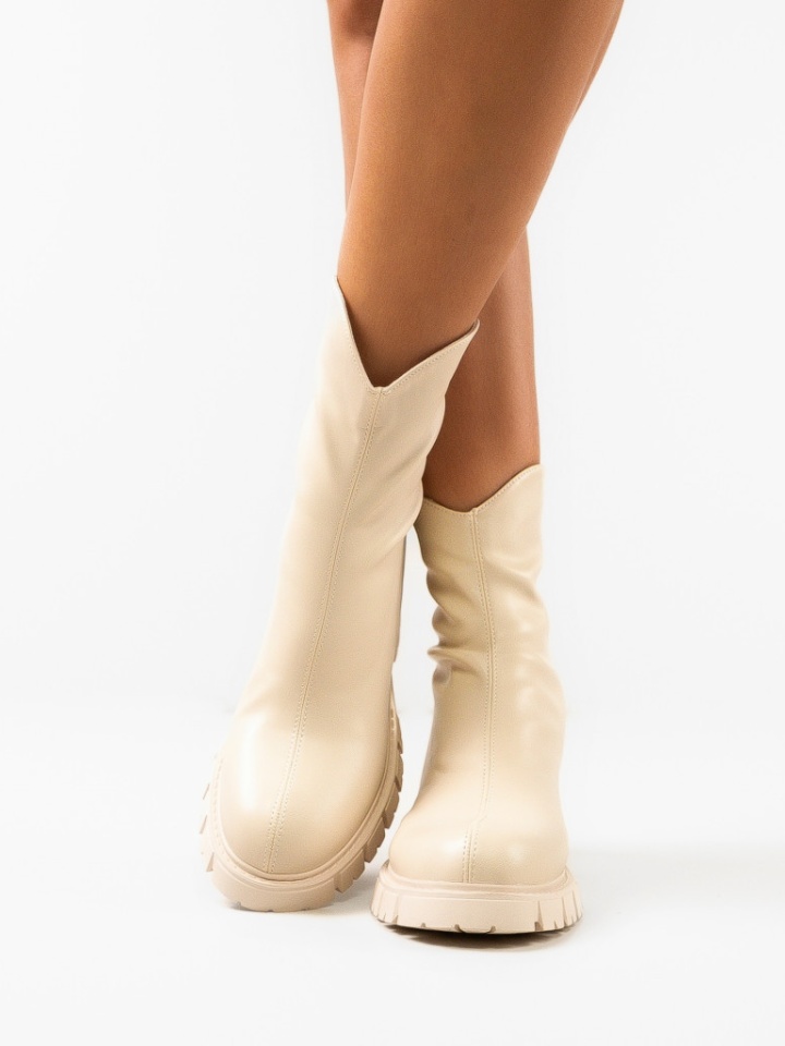 Tronchetti da donna Beige Siman - Img 2