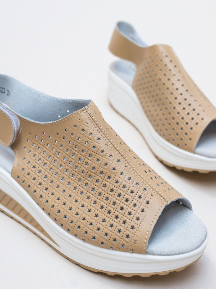 Sandali con plateau Beige Liberty - Img 1