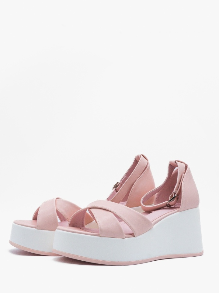 Sandali con plateau Rosa Brielle - Img 1