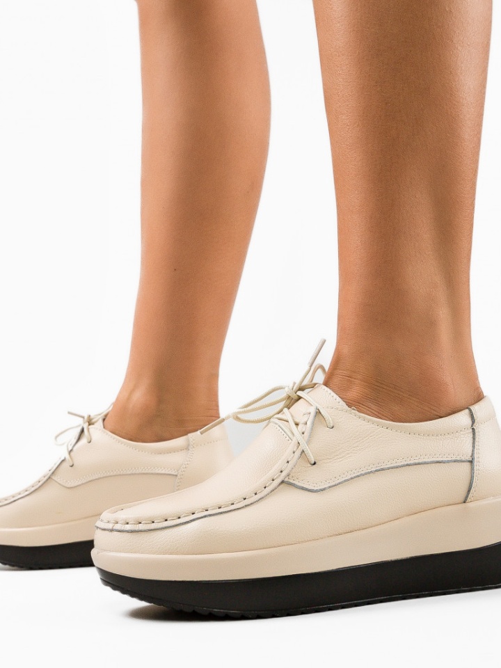 Scarpe casual Beige Vlasta - Img 2