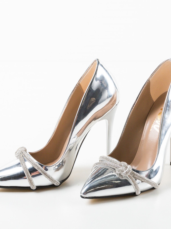 Scarpe da donna Argento Casette - Img 7
