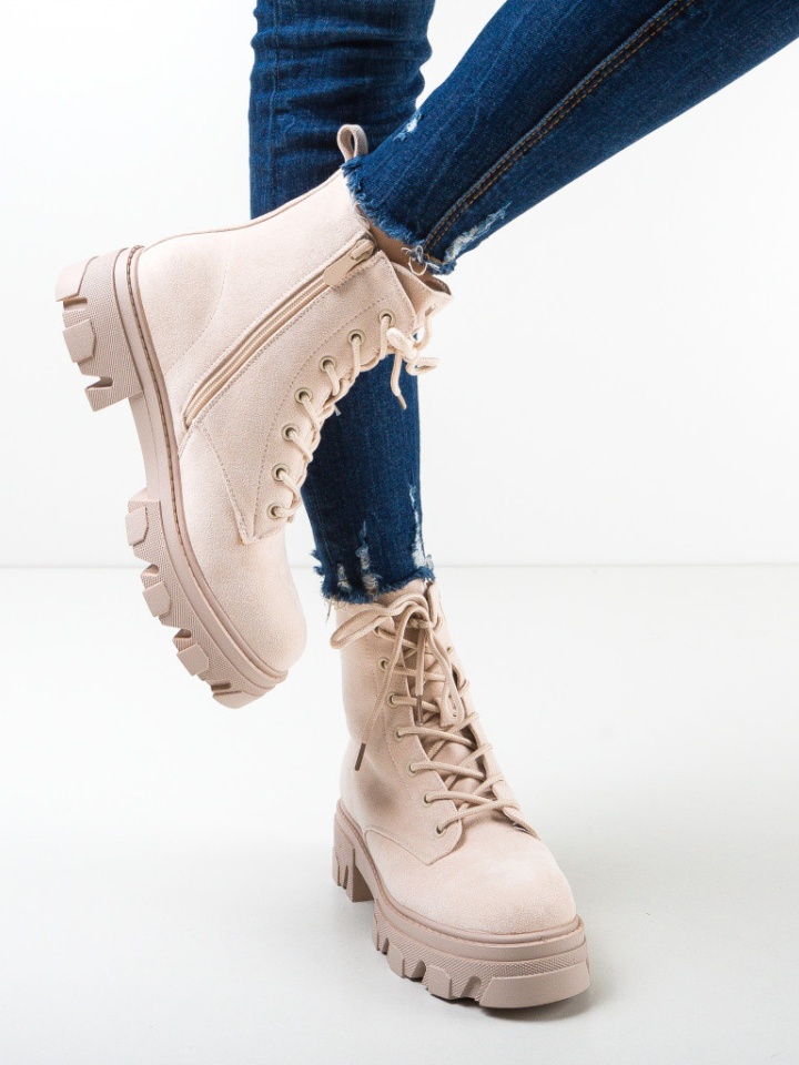 Tronchetti da donna Beige Daer - Img 3