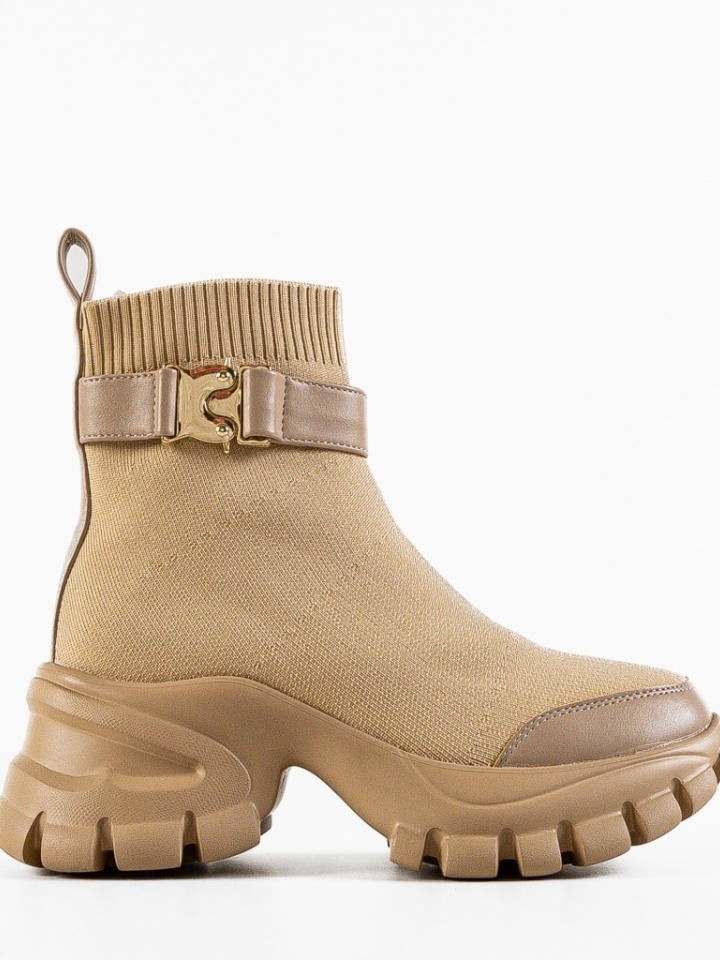 Tronchetti da donna Beige Jewu - Img 3