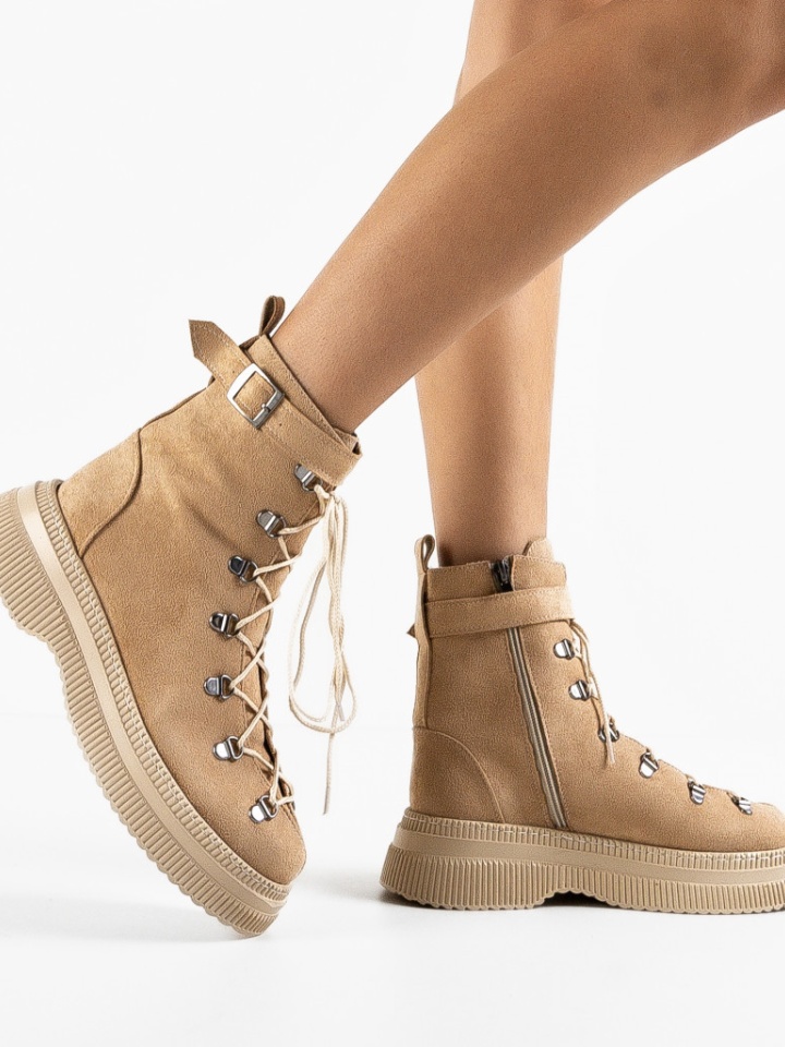Tronchetti da donna Beige Pilios - Img 2