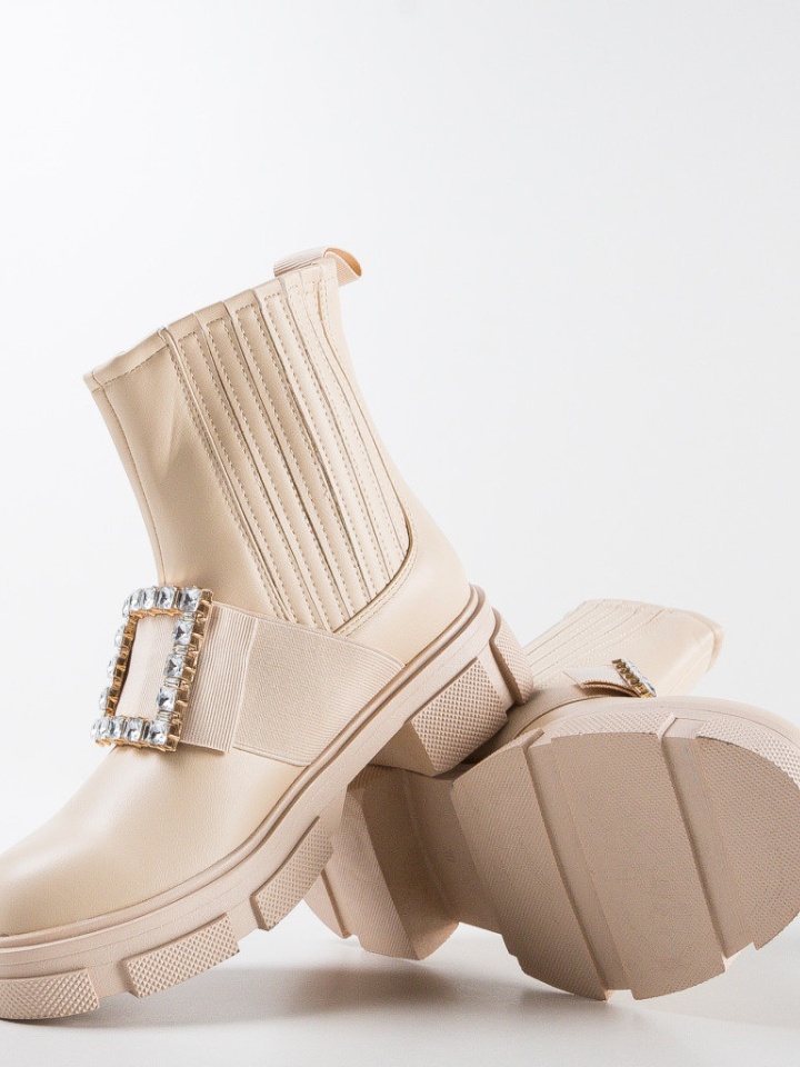 Tronchetti da donna Beige Saara - Img 1
