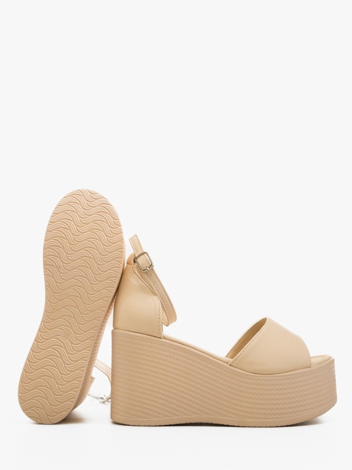 Sandali con plateau Beige Tamar - Img 4